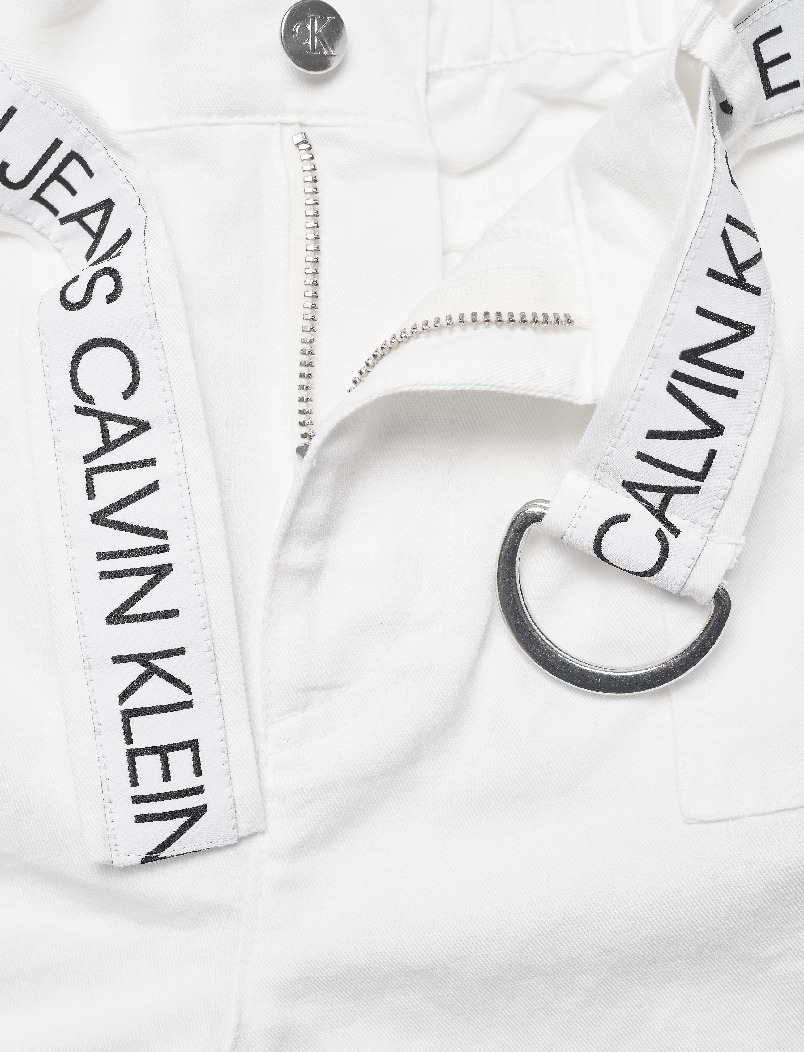 Calvin Klein - LOGO TAPE TWILL SHORTS - bright white - 3