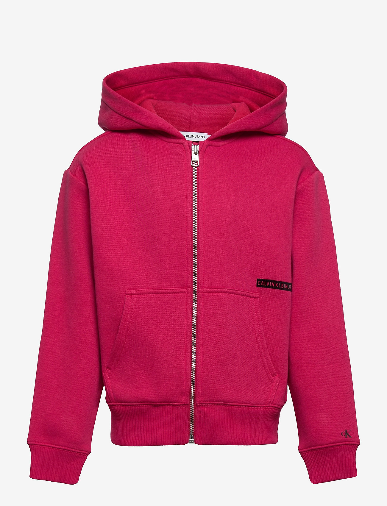 Calvin Klein - MICRO FLOCK RELAXED ZIP THROUGH - raspberry smoothie - 0