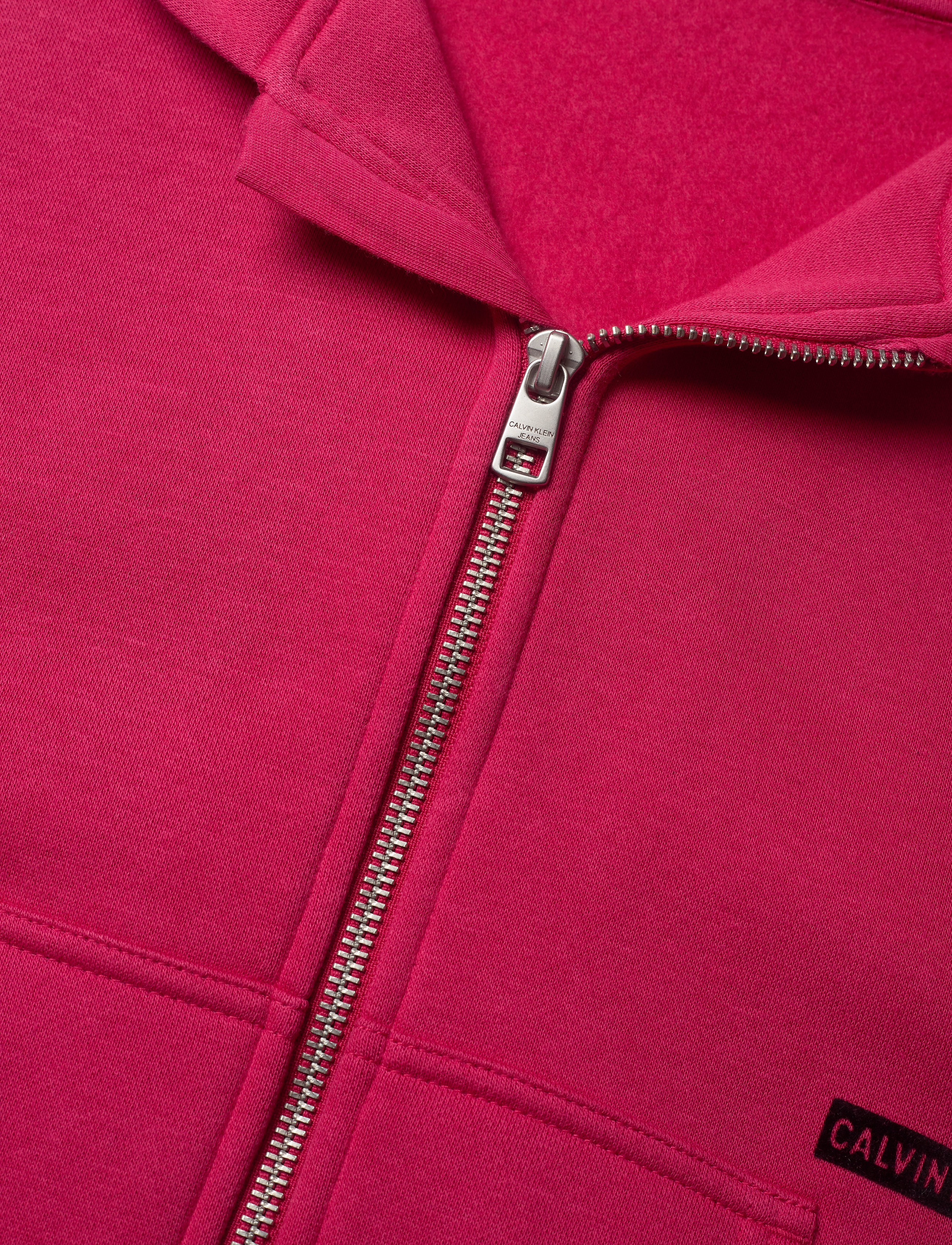 Calvin Klein - MICRO FLOCK RELAXED ZIP THROUGH - raspberry smoothie - 2
