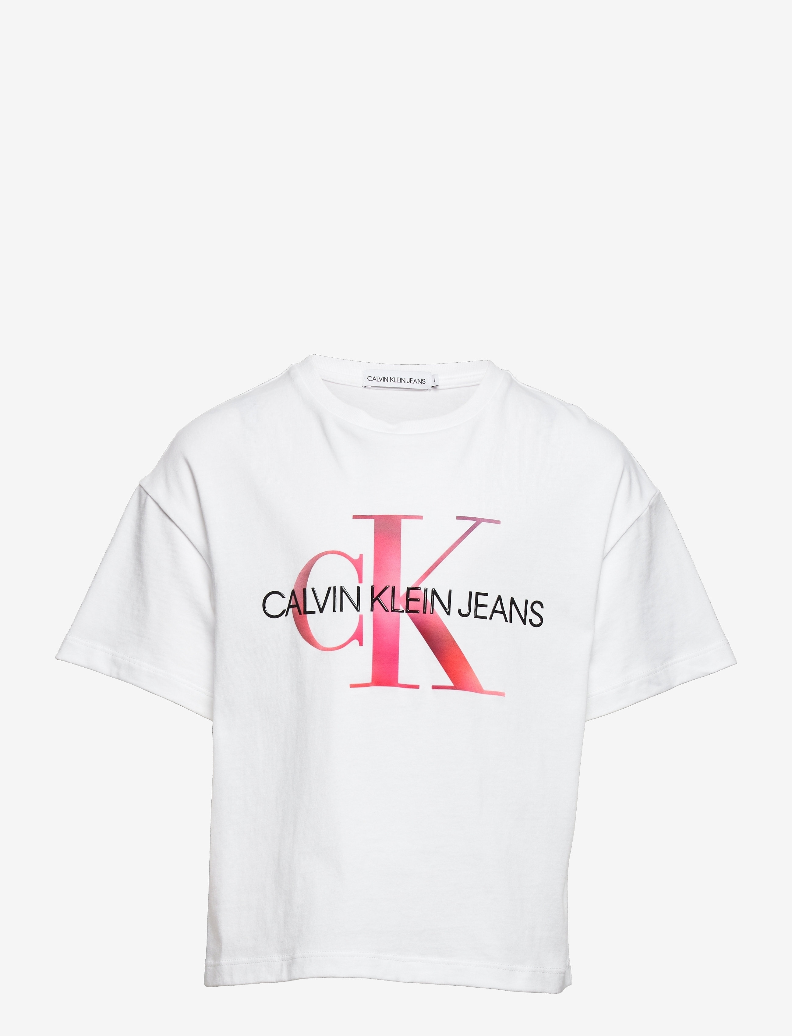 Calvin Klein - DISTORTED MONOGRAM T-SHIRT - bright white - 0