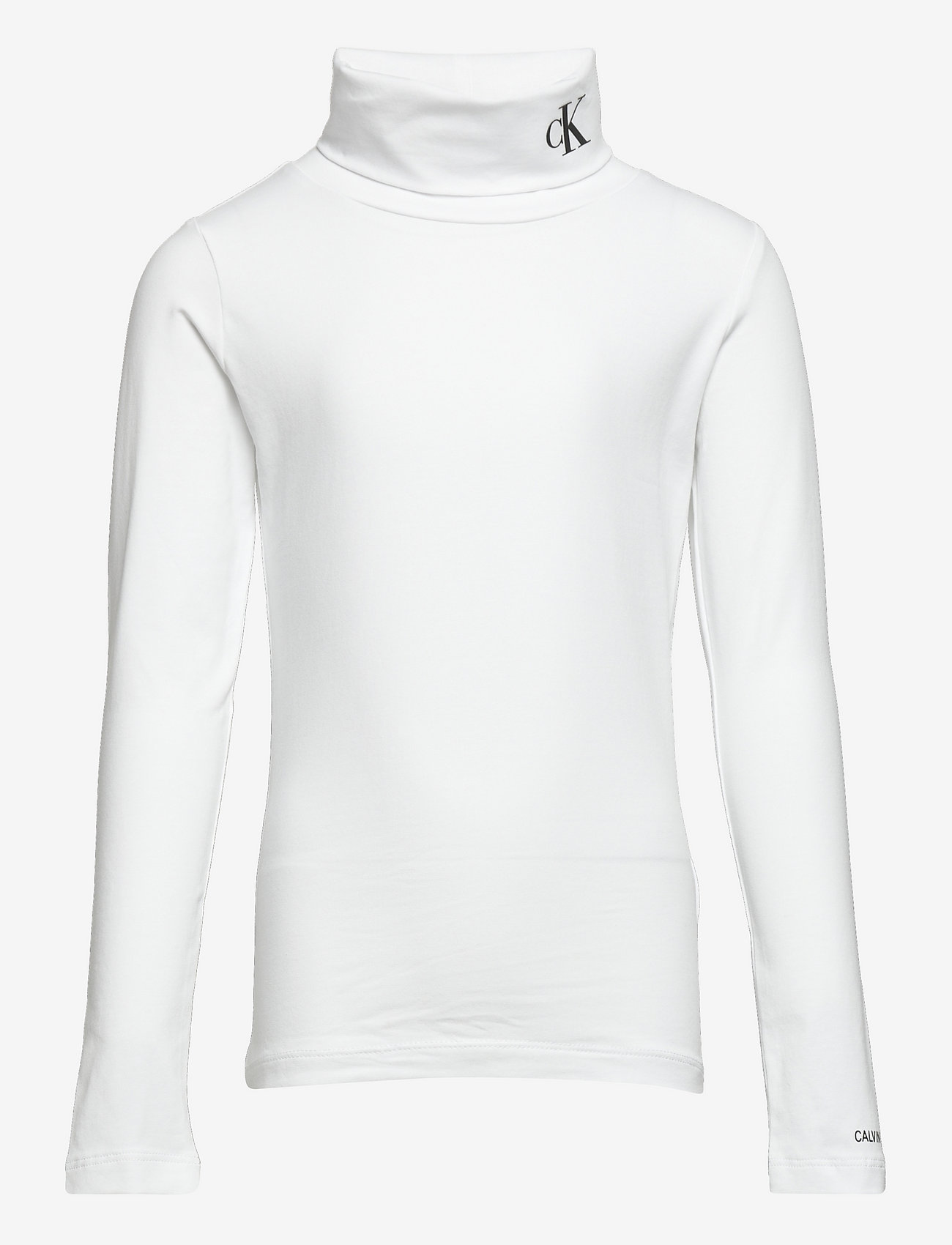 Calvin Klein - MONOGRAM LS ROLL NECK TOP - bright white - 0