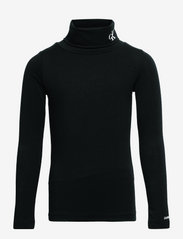 Calvin Klein - MONOGRAM LS ROLL NECK TOP - langærmede t-shirts - ck black - 0