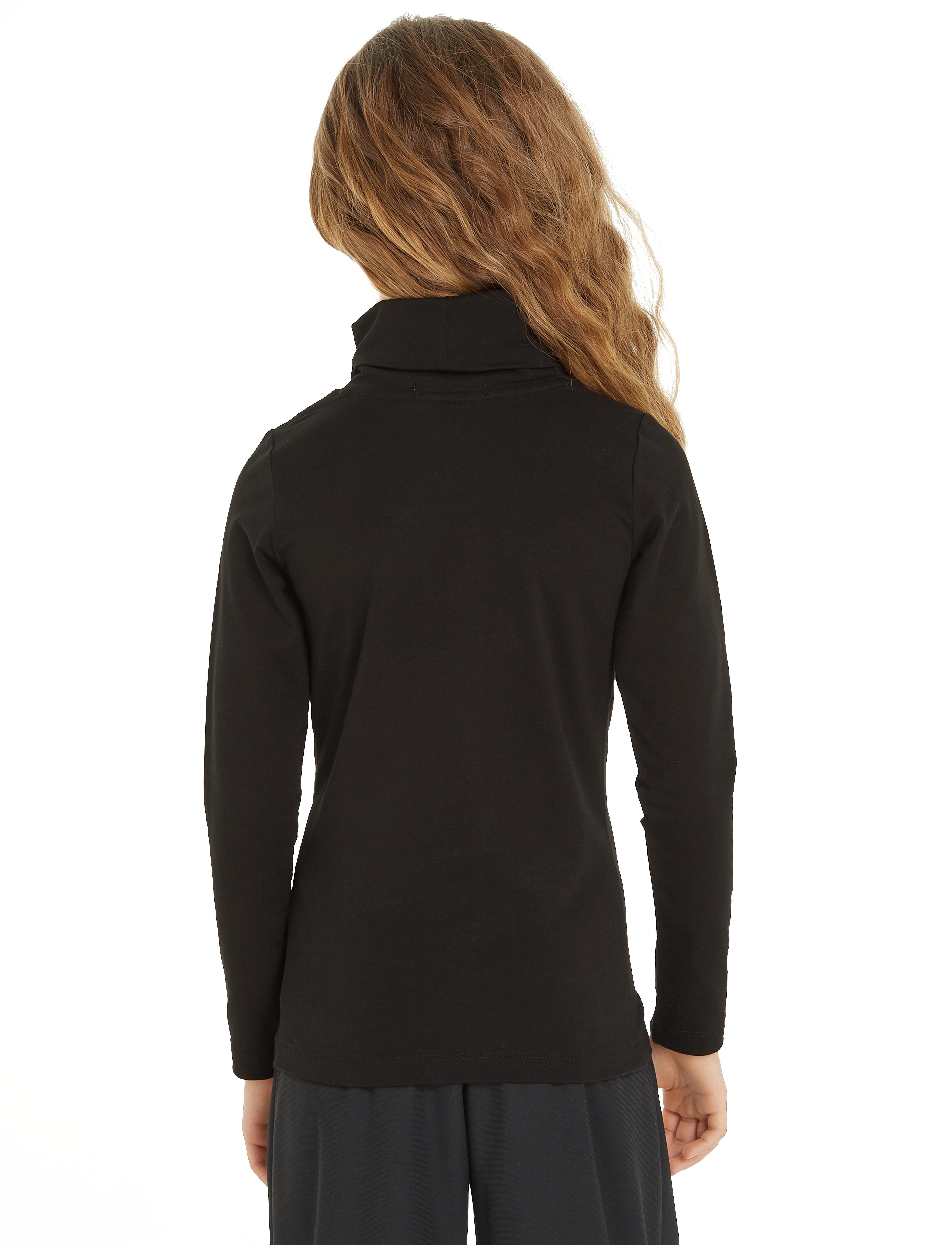 Calvin Klein - MONOGRAM LS ROLL NECK TOP - ck black - 3