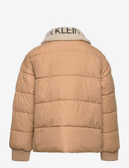 Calvin Klein - LOGO COLLAR PUFFER JACKET - pūkinės striukės - summer stone - 2