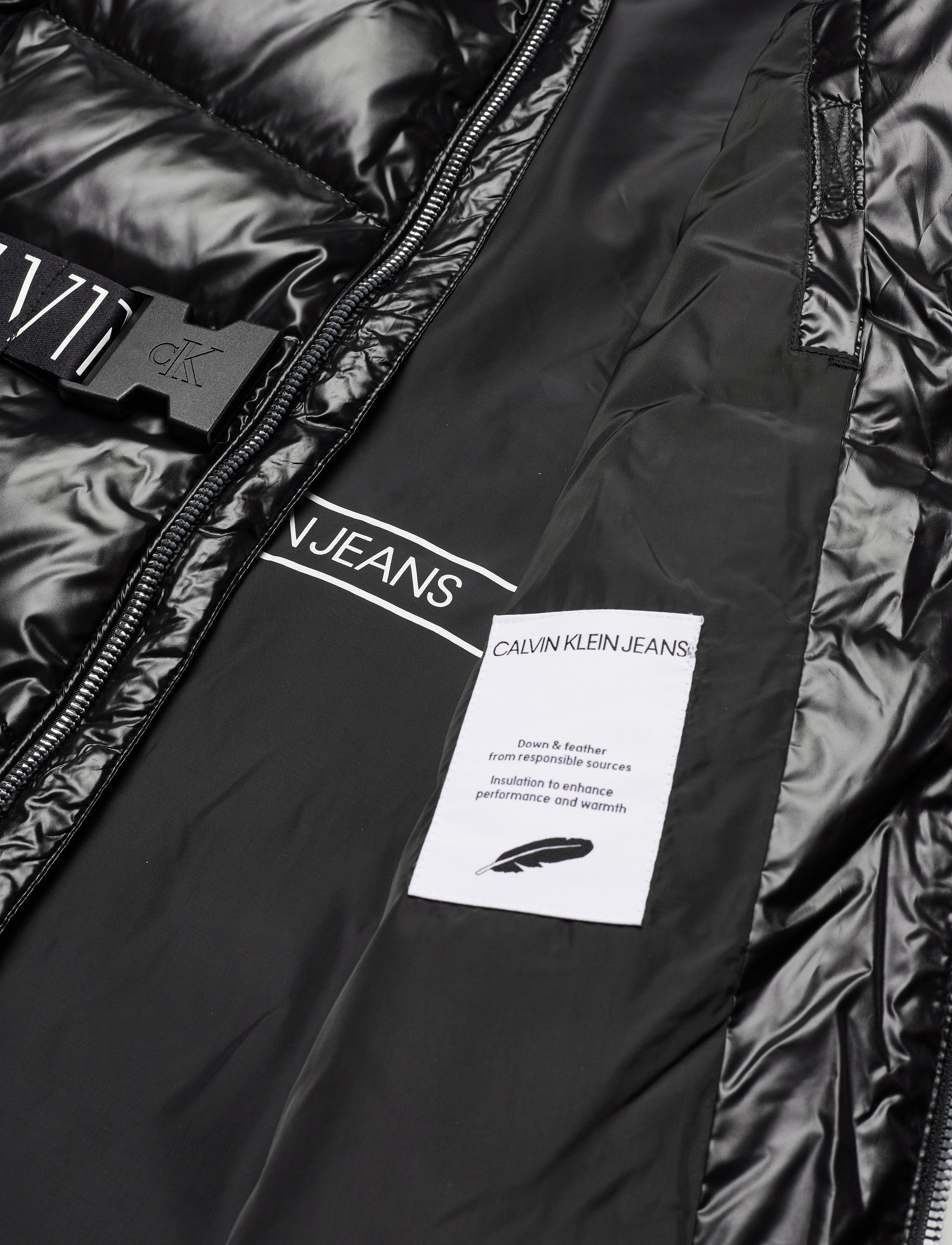 Calvin Klein - BELTED LONG DOWN COAT - ck black - 4