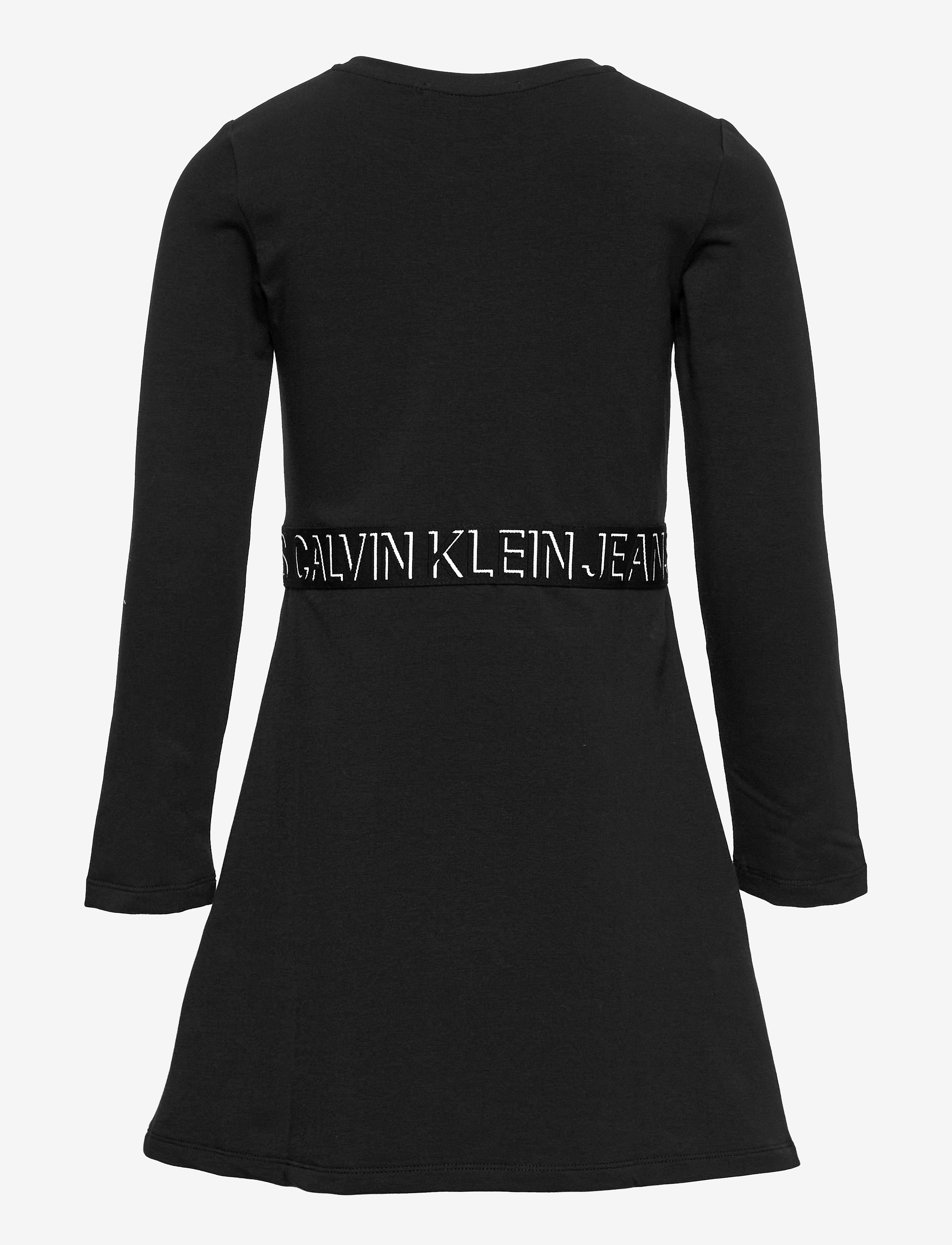 Calvin Klein - SHADOW LOGO LS SKATER DRESS - ck black - 1