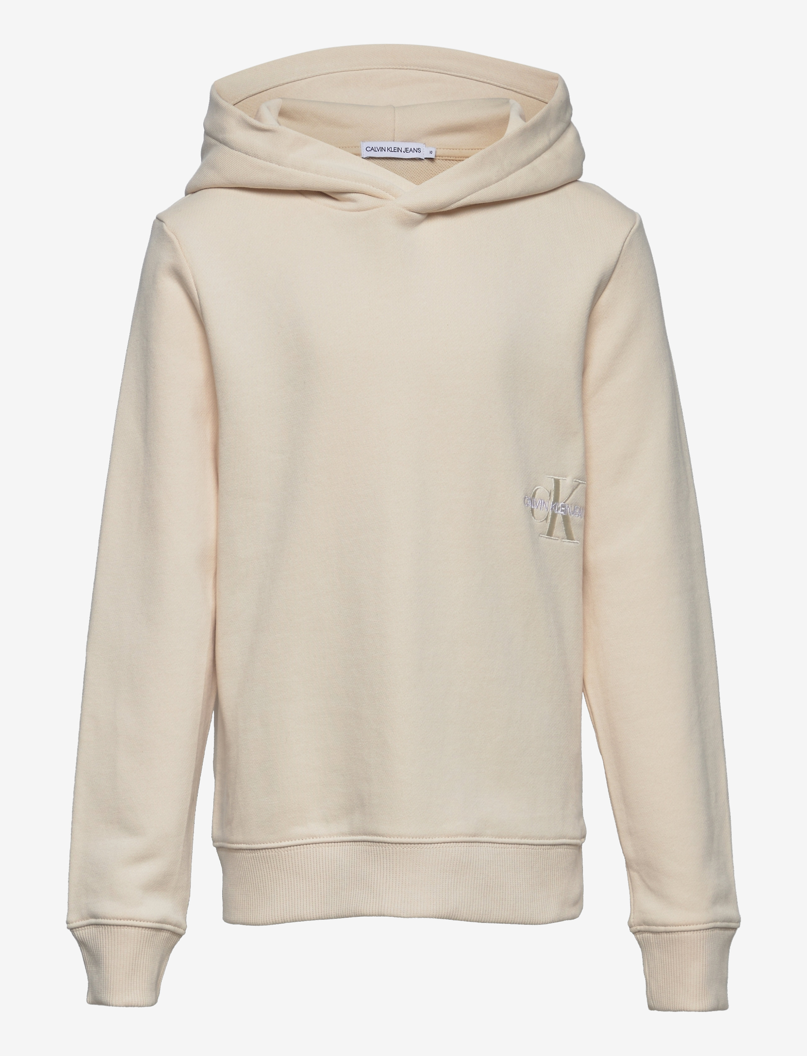 Calvin Klein - MONOGRAM EMBROIDERY HOODIE - muslin - 0