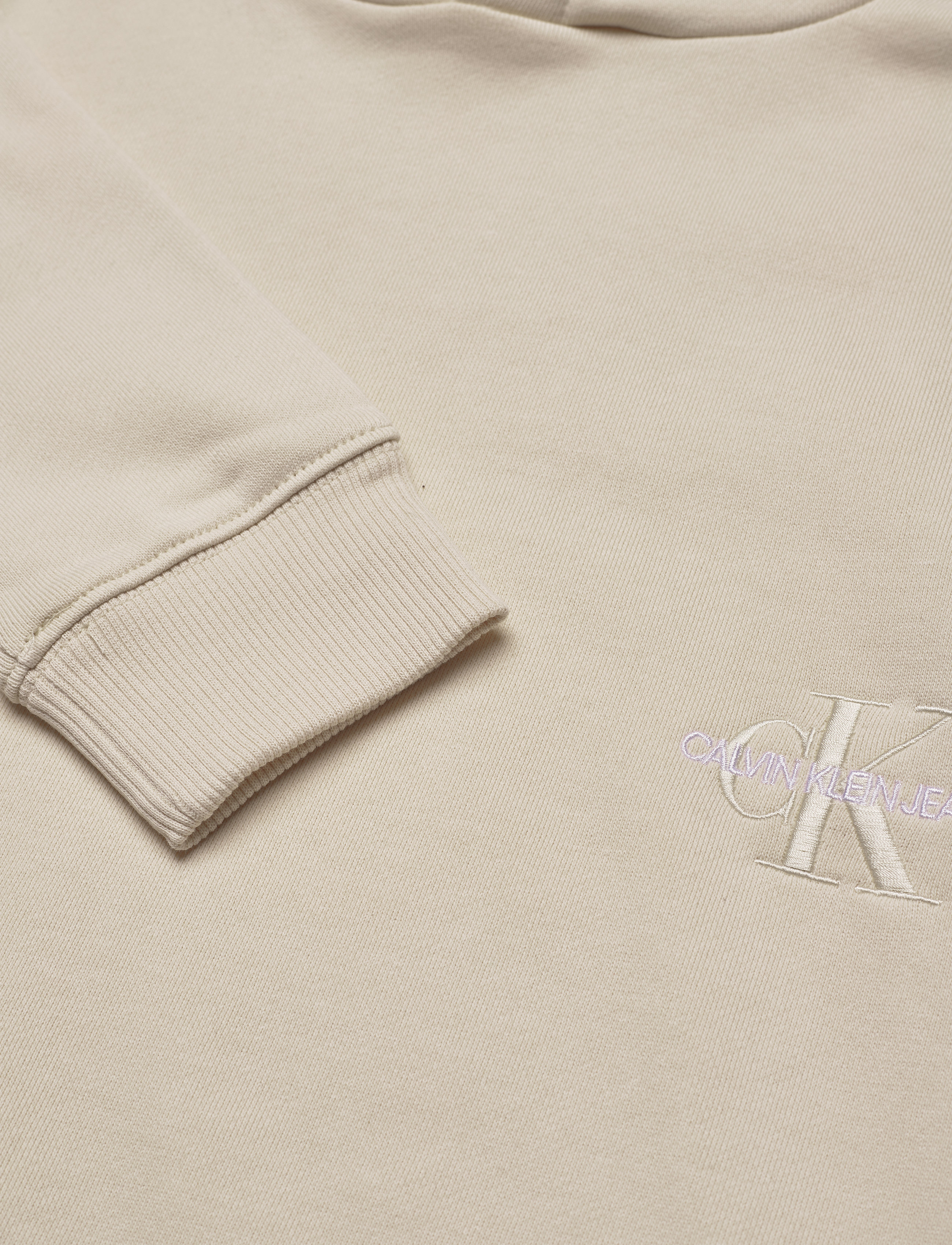 Calvin Klein - MONOGRAM EMBROIDERY HOODIE - muslin - 2