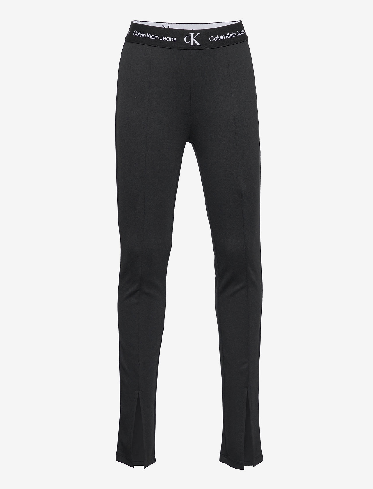 Calvin Klein - PUNTO TAPE SLIT PANTS - bukser - ck black - 0