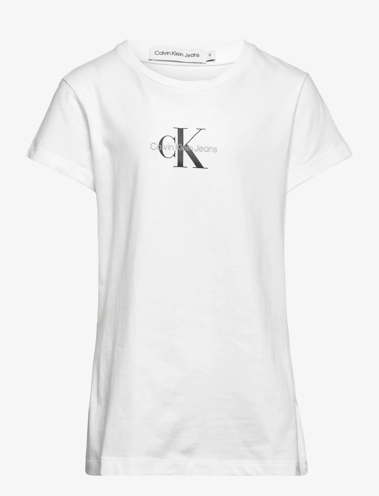 Calvin Klein - MICRO MONOGRAM TOP - kortærmede t-shirts - bright white - 0