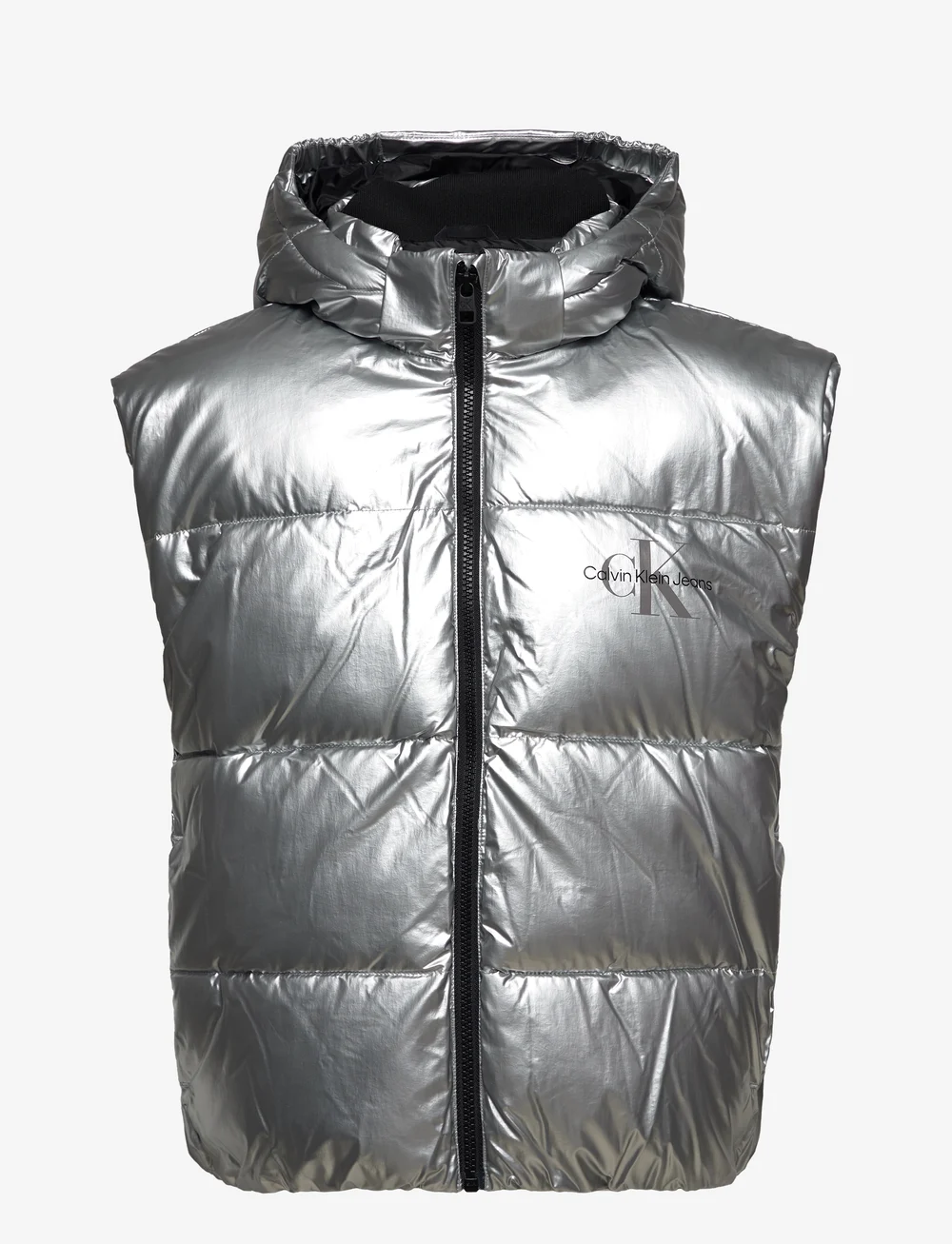 Calvin Klein 2 In 1 Metallic Puffer Jacket Silver Grijs 199.90 Boozt