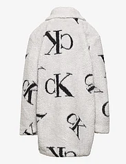 Calvin Klein - MONOGRAM AOP TEDDY COAT - kunstkarusnahk - monogram aop grey/ black - 1
