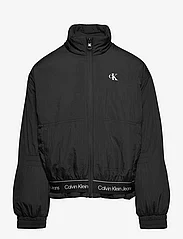 Calvin Klein - LOGO TAPE WINDBREAKER - striukės ir švarkeliai - ck black - 0
