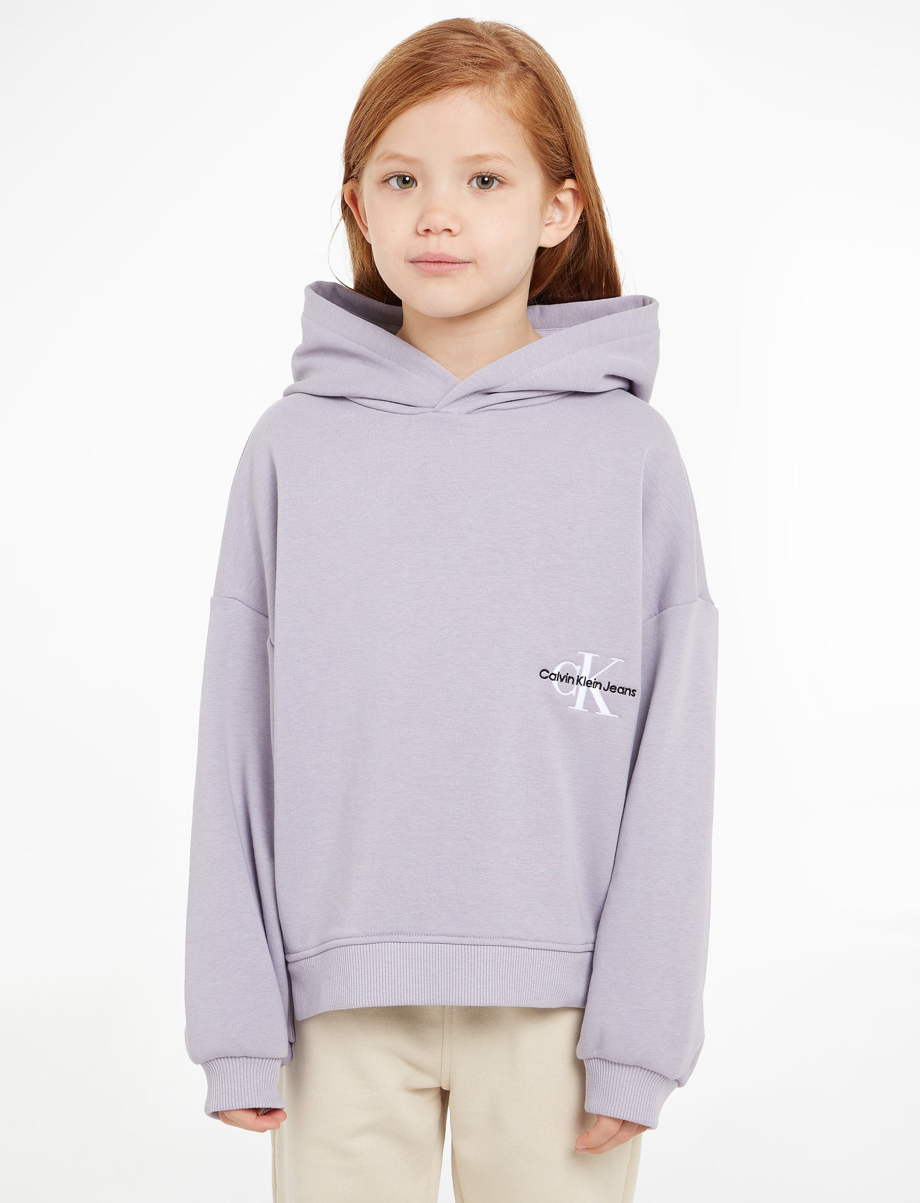 Calvin Klein - MONOGRAM OFF PLACED HOODIE - kapuzenpullover - lavender aura - 0