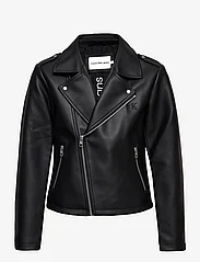 Calvin Klein - FAUX LEATHER JACKET - spring jackets - ck black - 1