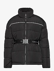 Calvin Klein - LOGO TAPE BELT JACKET - wyściełana kurtka - ck black - 0