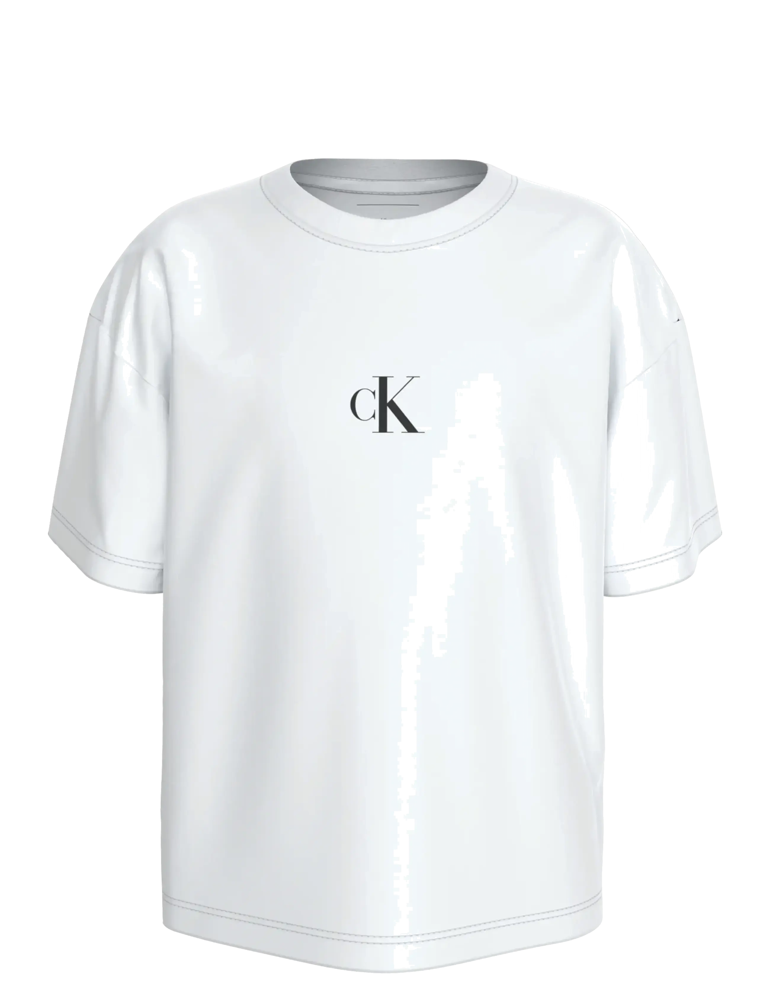CK LOGO BOXY T-SHIRT - BRIGHT WHITE