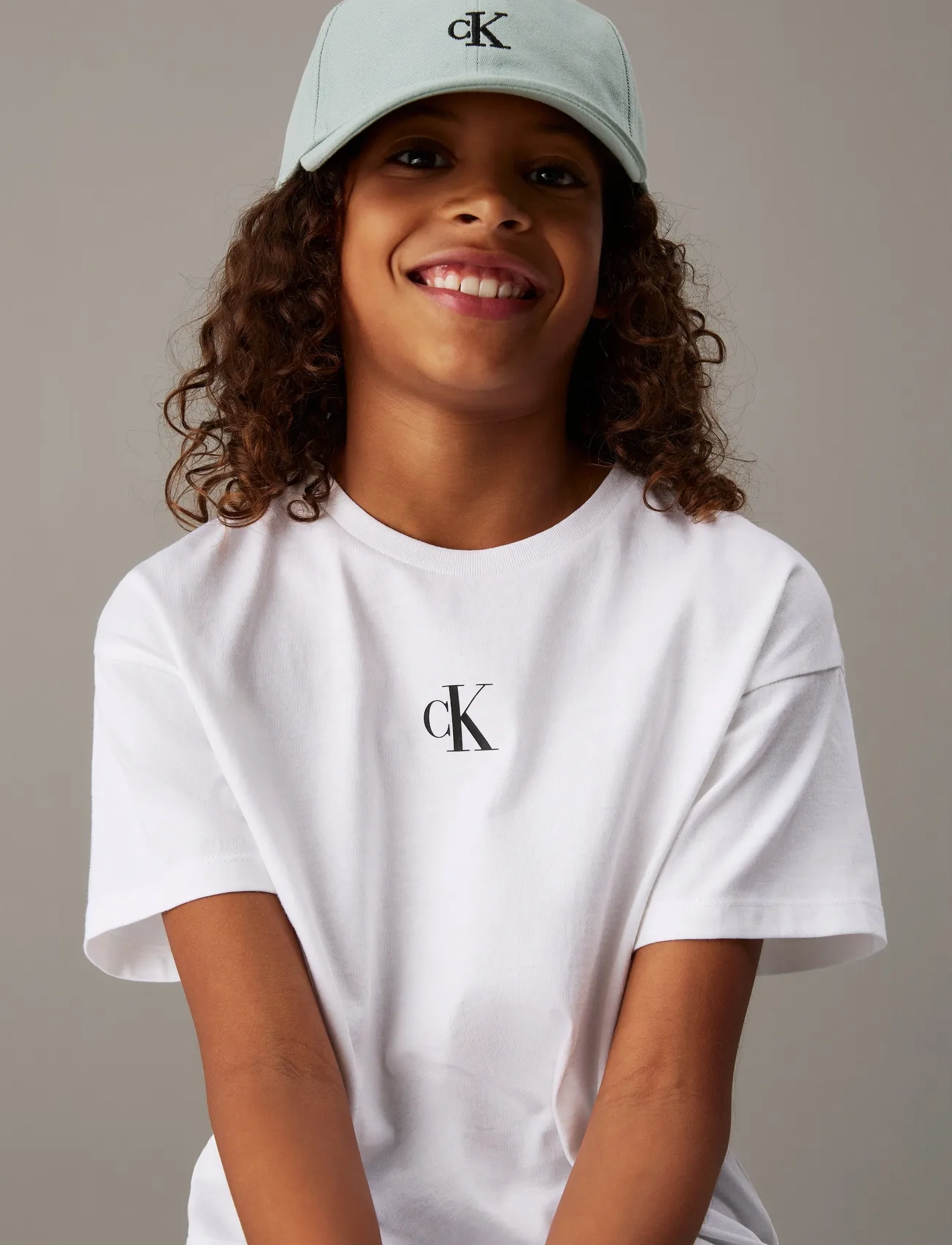 Calvin Klein - CK LOGO BOXY T-SHIRT - bright white - 5