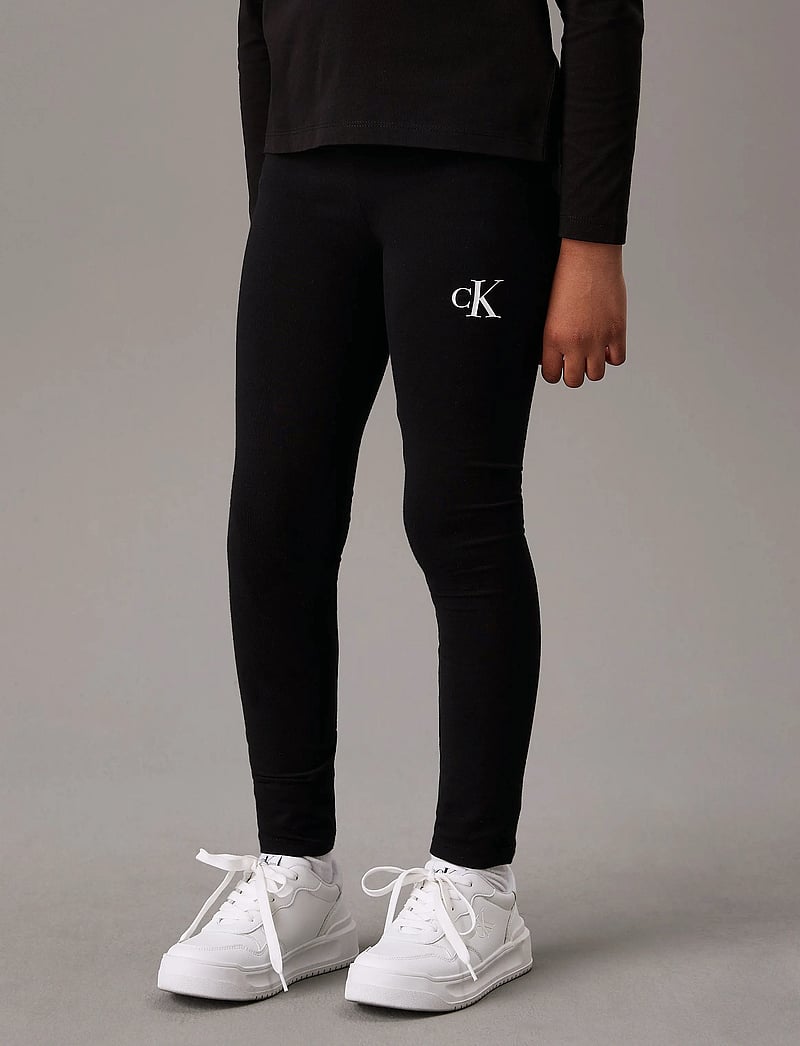 Calvin Klein - CK LOGO LEGGING - leggings - ck black - 0