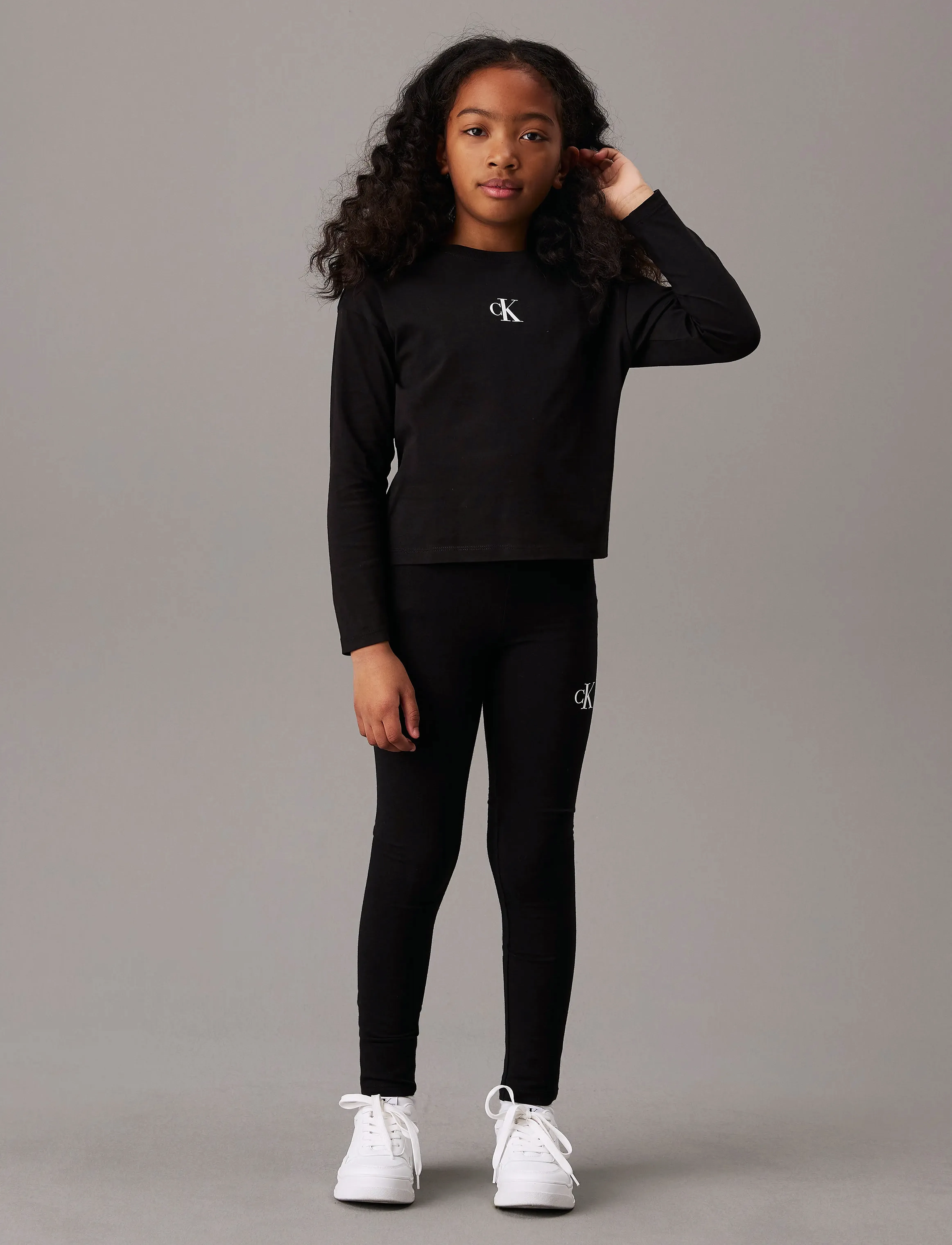 Calvin Klein - CK LOGO LEGGING - leggings - ck black - 5