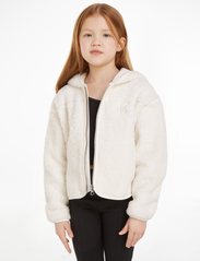 Calvin Klein - TEDDY HWK ZIP THROUGH - fleece jacket - ivory - 1
