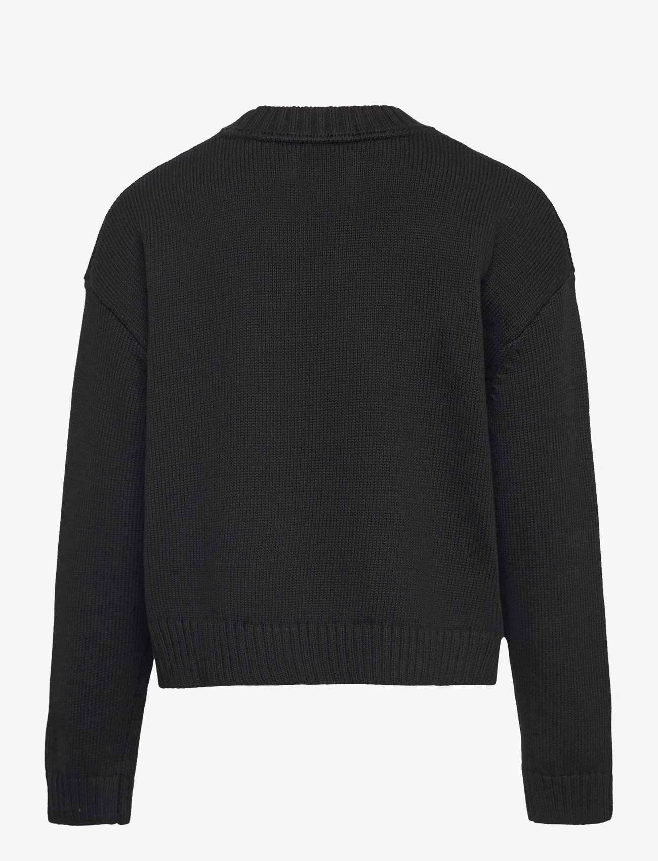 Calvin Klein - FLUFFY MONOGRAM SWEATER - džemperiai - ck black - 1