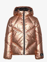 Calvin Klein - BRONZE METALLIC PUFFER JACKET - donsjacks & gevoerde jassen - bronze metallic - 0