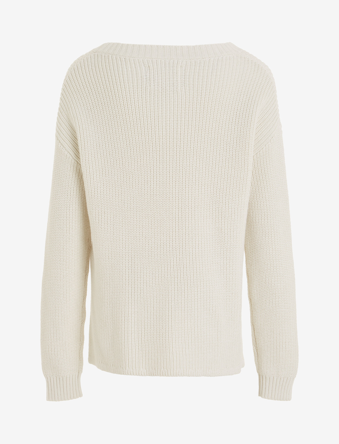 Calvin Klein - BRONZE MONOGRAM SLIT SWEATER - džemperi - ivory - 1