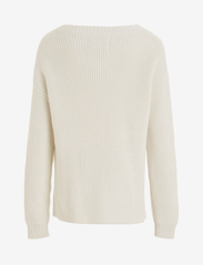 Calvin Klein - BRONZE MONOGRAM SLIT SWEATER - džemperi - ivory - 1
