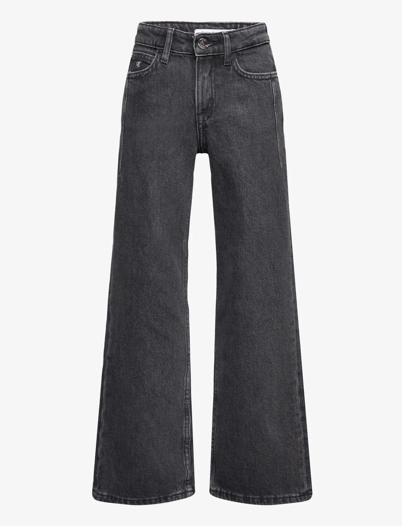 Calvin Klein - HR WIDE LEG OPTIC WASHED BLACK - brede jeans - optic washed black - 0