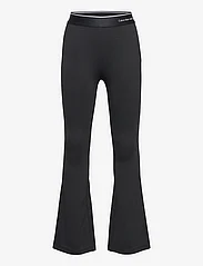 Calvin Klein - LOGO TAPE PUNTO PANTS - trousers - ck black - 0