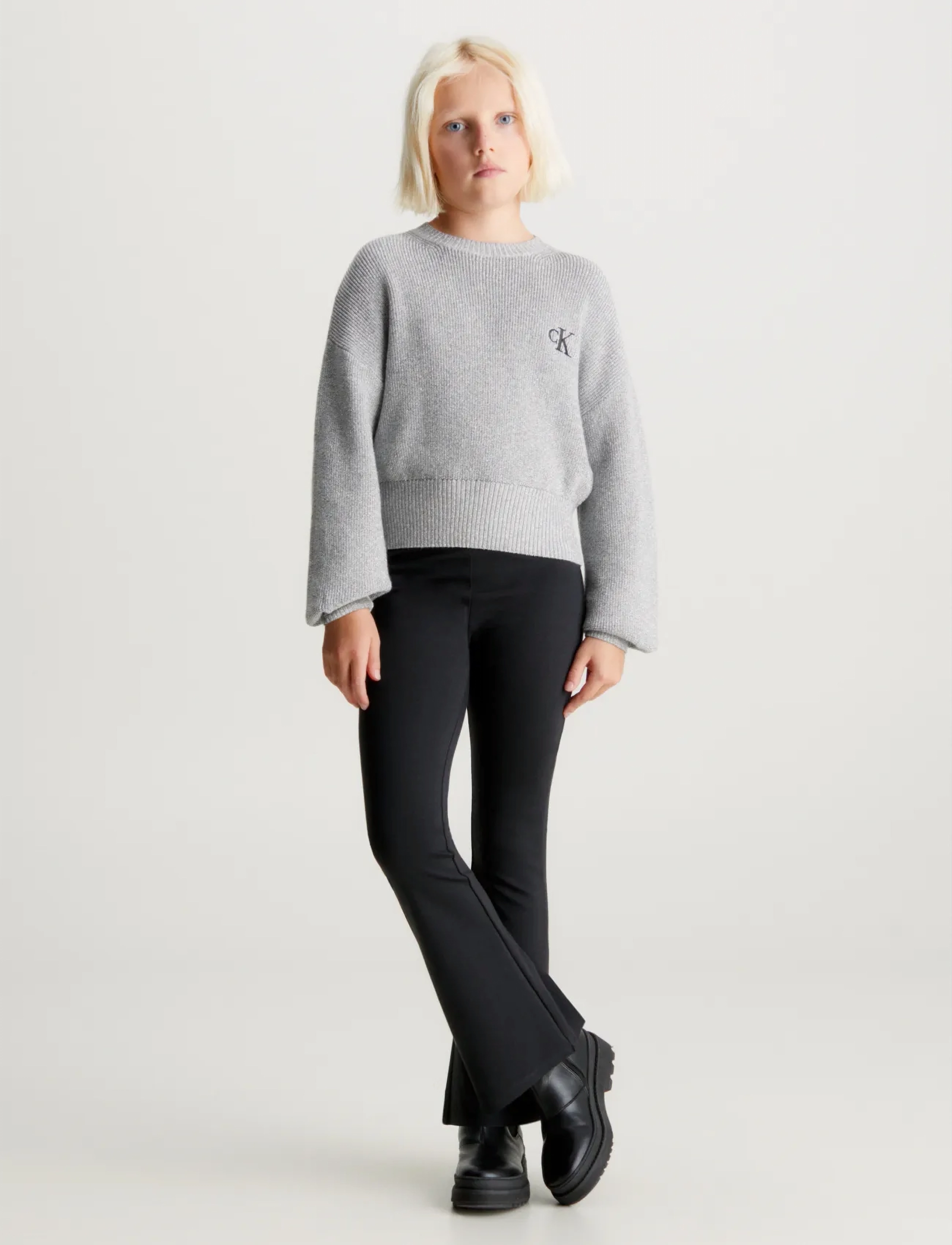 Calvin Klein - LOGO TAPE PUNTO PANTS - ck black - 3