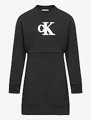 Calvin Klein - METALLIC MONOGRAM HWK DRESS - pikkade varrukatega vabaaja kleidid - ck black - 0