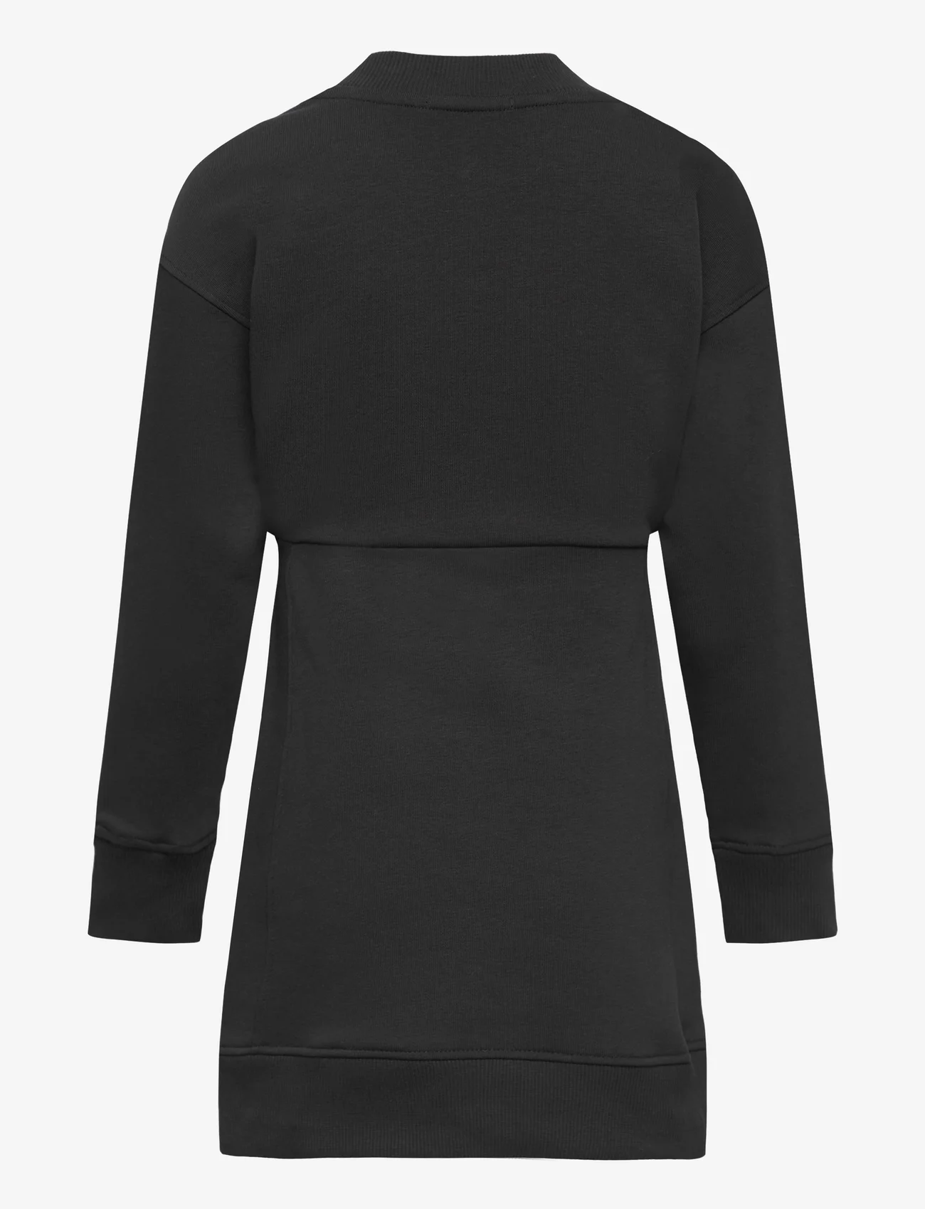 Calvin Klein - METALLIC MONOGRAM HWK DRESS - casual jurken met lange mouwen - ck black - 1
