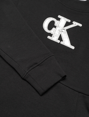 Calvin Klein - METALLIC MONOGRAM HWK DRESS - pikkade varrukatega vabaaja kleidid - ck black - 2