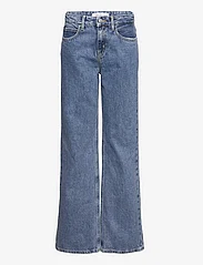 Calvin Klein - HR WIDE LEG MID BLUE RIGID - hosen mit weitem bein - mid blue rigid - 0