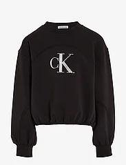 Calvin Klein - IRIDESCENT CK LOGO CN SWEATSHIRT - džemperiai - ck black - 0