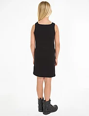 Calvin Klein - RIB BADGE SQUARE NECK TANK DRESS - casual jurken zonder mouwen - ck black - 2