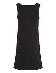 Calvin Klein - RIB BADGE SQUARE NECK TANK DRESS - varrukateta vabaaja kleidid - ck black - 4