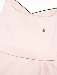 Calvin Klein - BACK LOGO TAPE FIT FLARE DRESS - sleeveless casual dresses - sepia rose - 2
