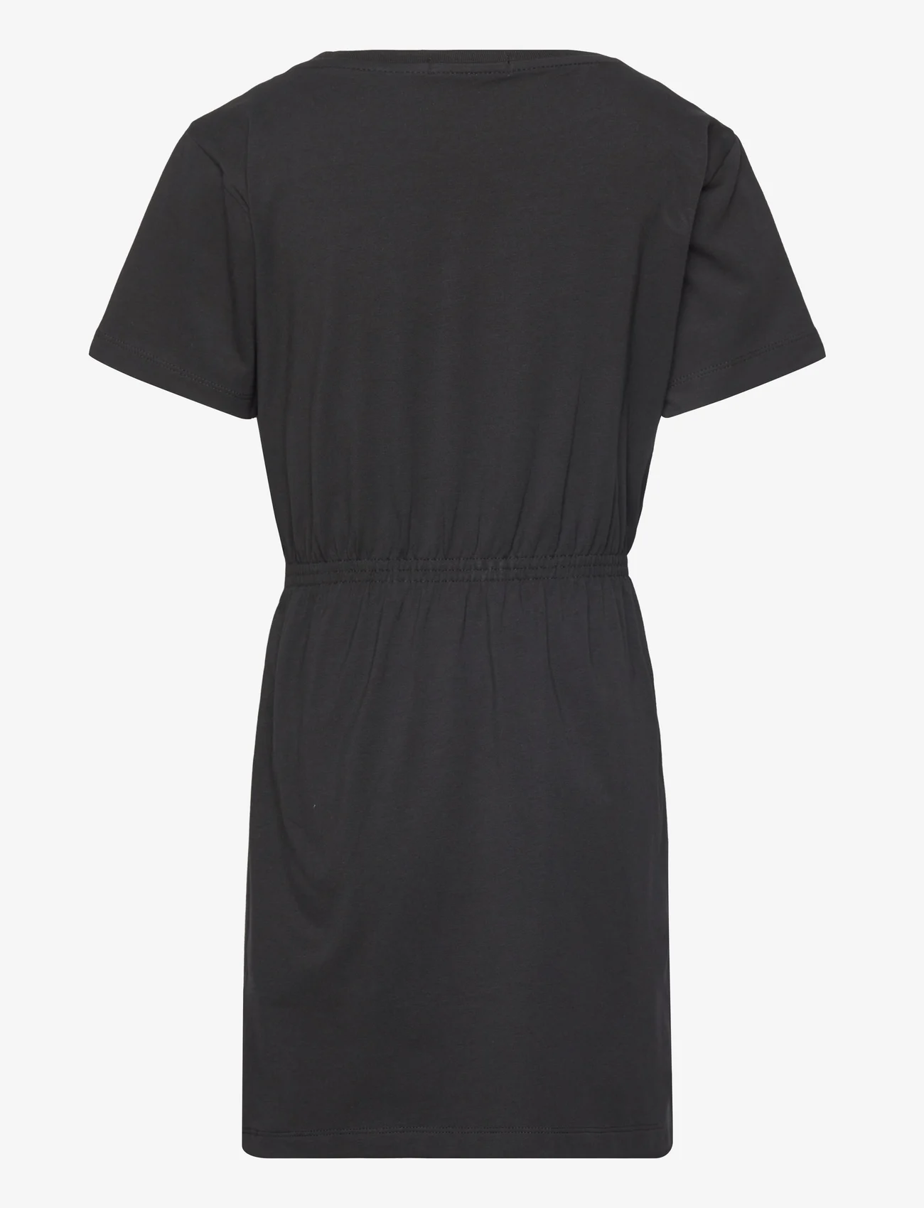Calvin Klein - MONOGRAM OFF PLACED T DRESS - sukienki codzienne z krótkim rękawem - ck black - 1