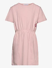 Calvin Klein - MONOGRAM OFF PLACED T DRESS - short-sleeved casual dresses - sepia rose - 0