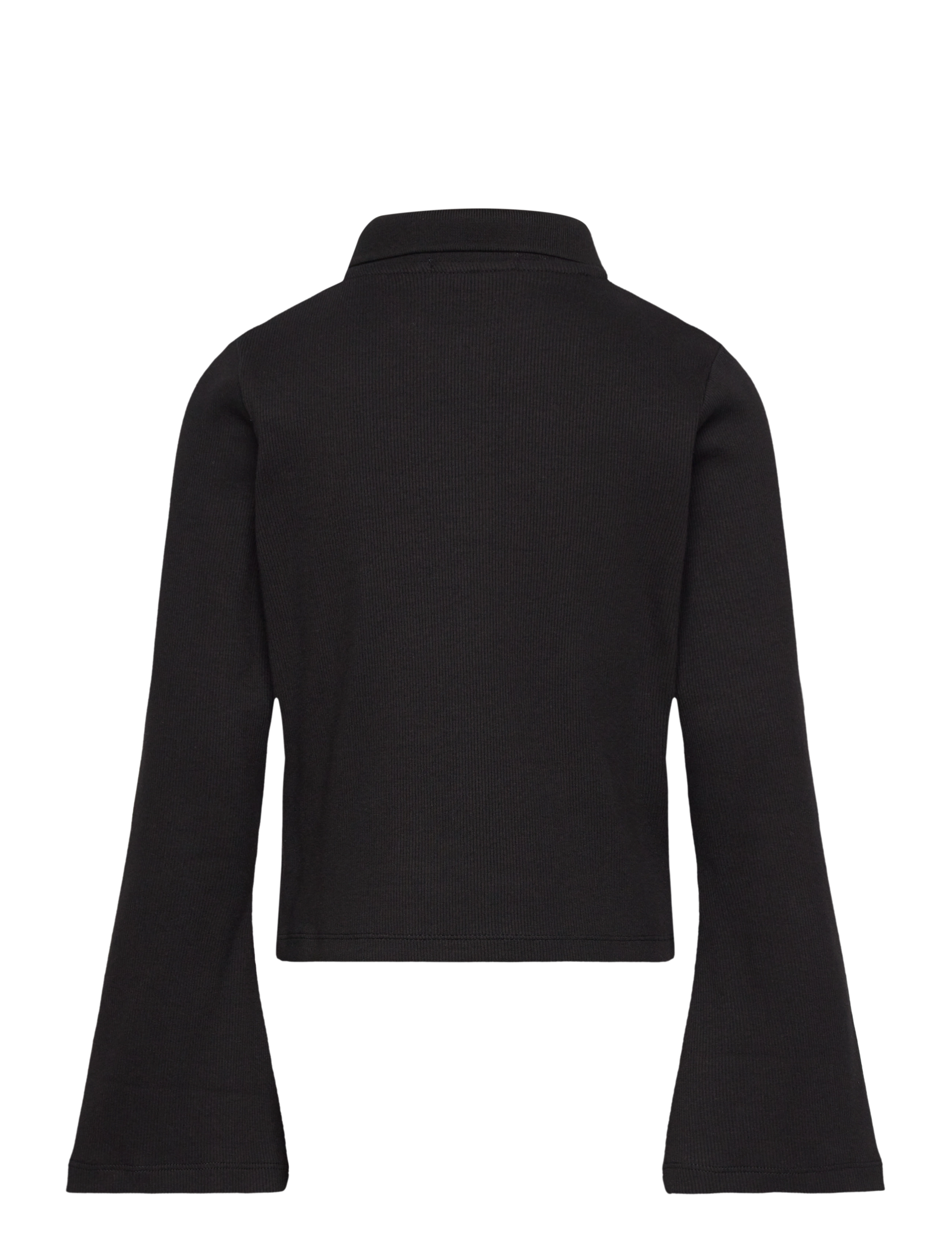 Calvin Klein - RIB SLIM LS POLO TOP - ck black - 1