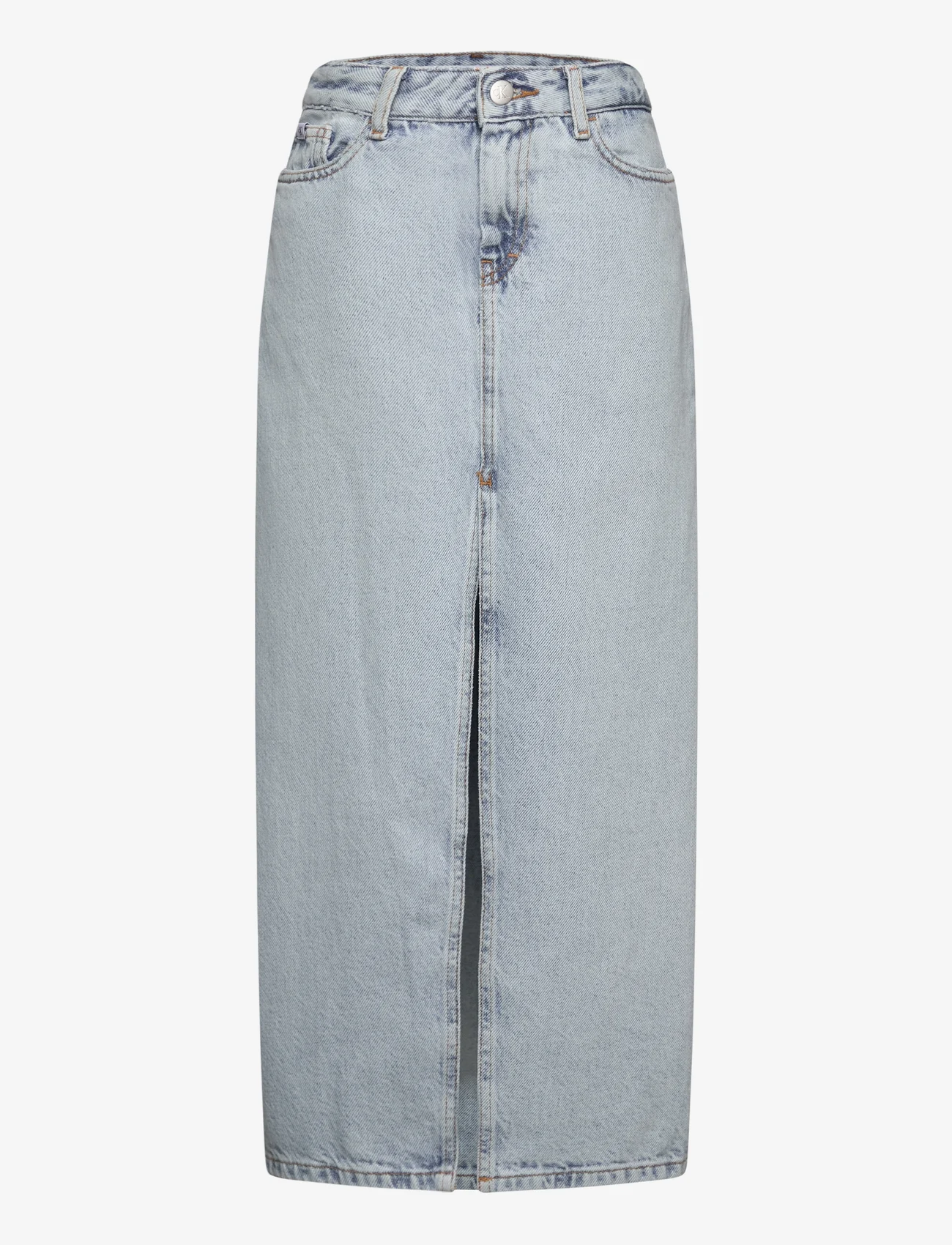 Calvin Klein - POWDER BLUE DENIM MR MAXI SKIRT - jeansowe spódnice - powder blue - 0