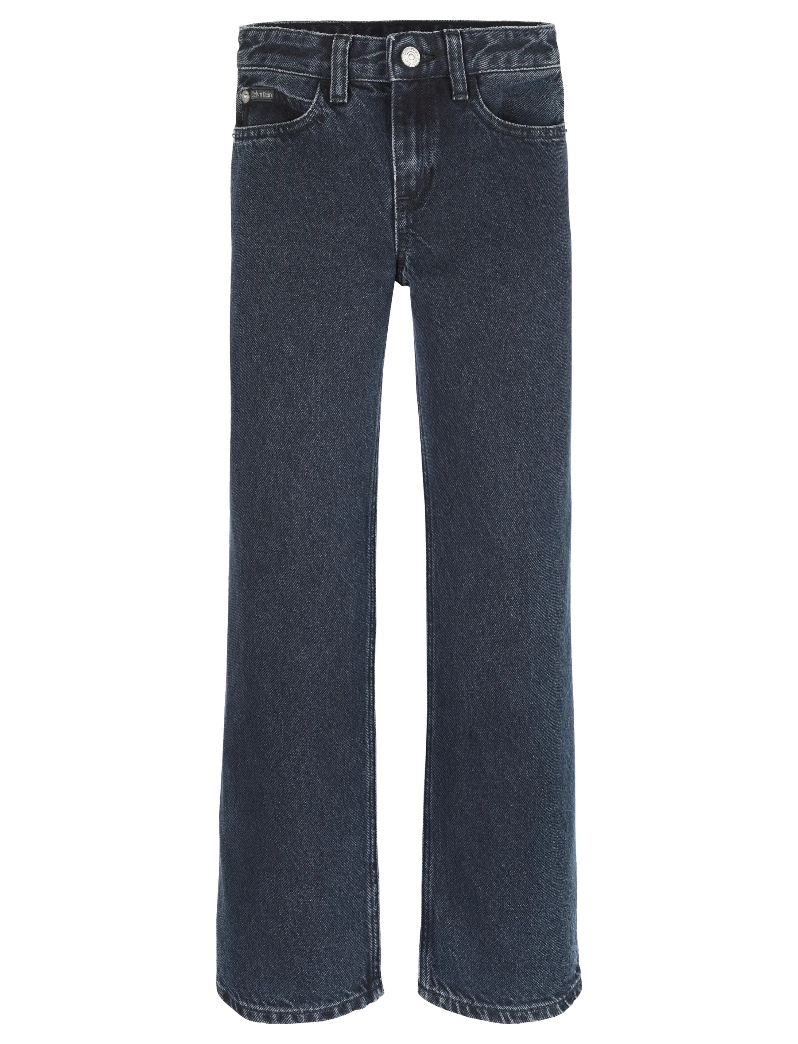 Calvin Klein HR WIDE LEG BLUE BLACK RGD DENIM - Jeans - BLUE BLACK RIGID / navy
