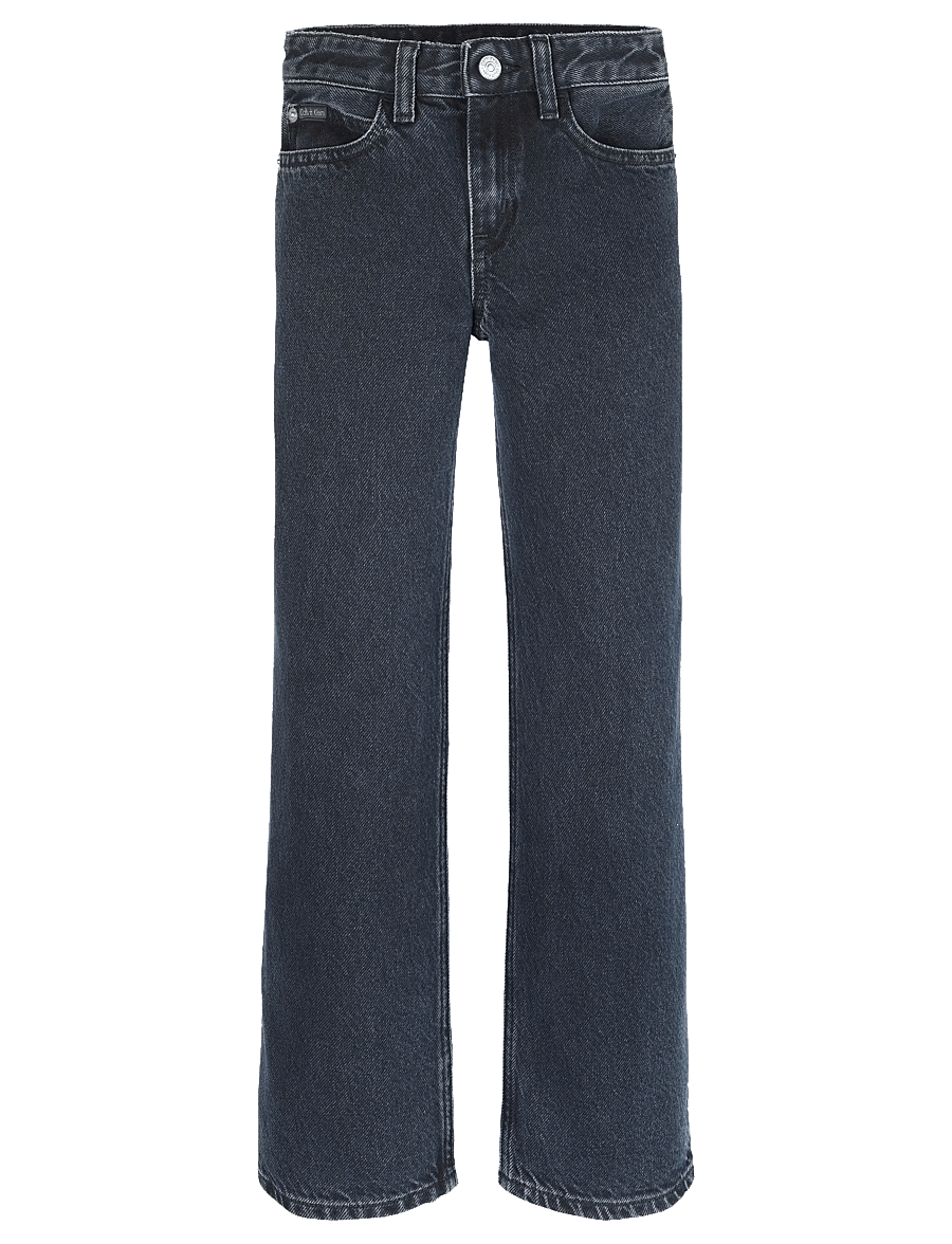 Calvin Klein - HR WIDE LEG BLUE BLACK RGD DENIM - hosen mit weitem bein - blue black rigid - 1