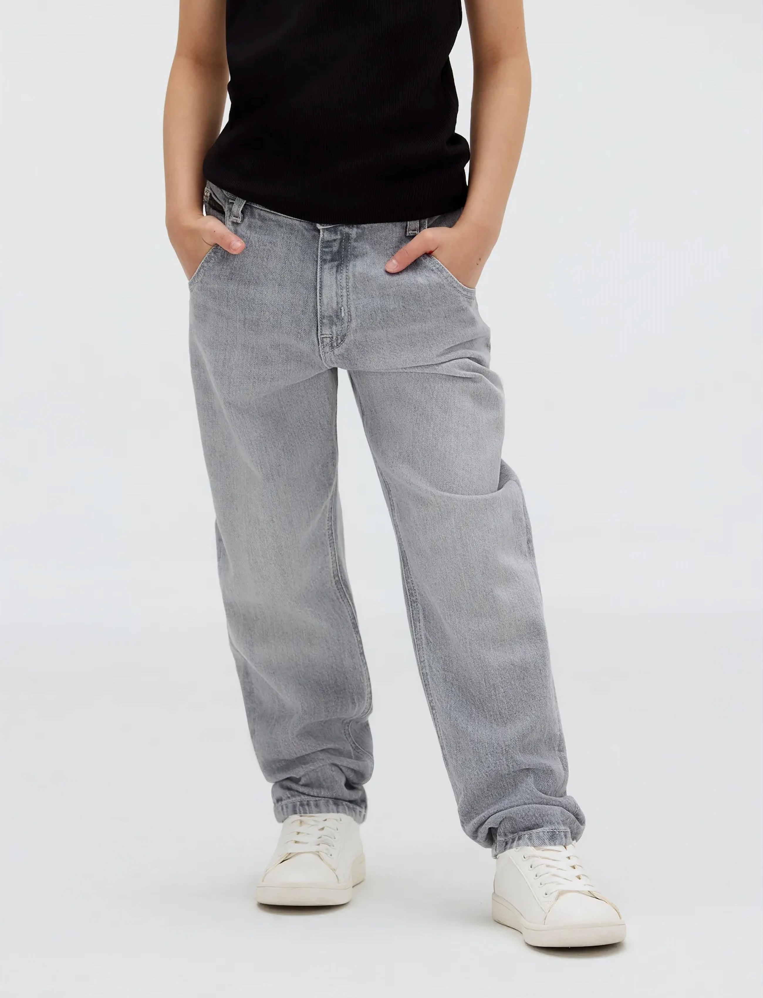 Calvin Klein - HR WIDE LEG BLUE BLACK RGD DENIM - pantalons larges - blue black rigid - 4
