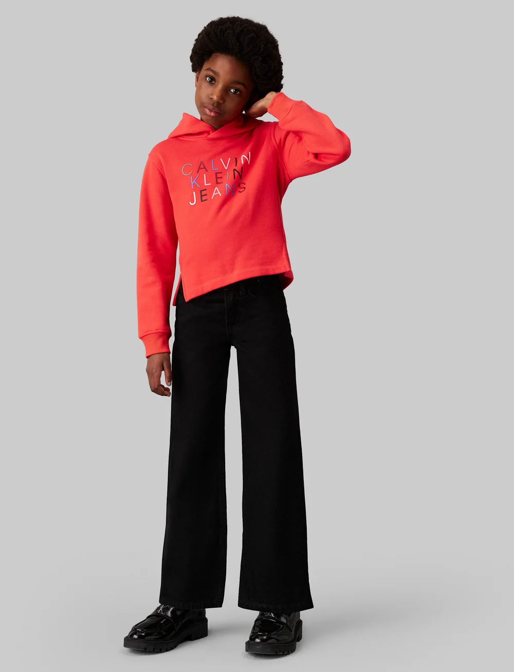 Calvin Klein - COLOUR LOGO FLEECE HOODIE - huvtröjor - bittersweet - 4