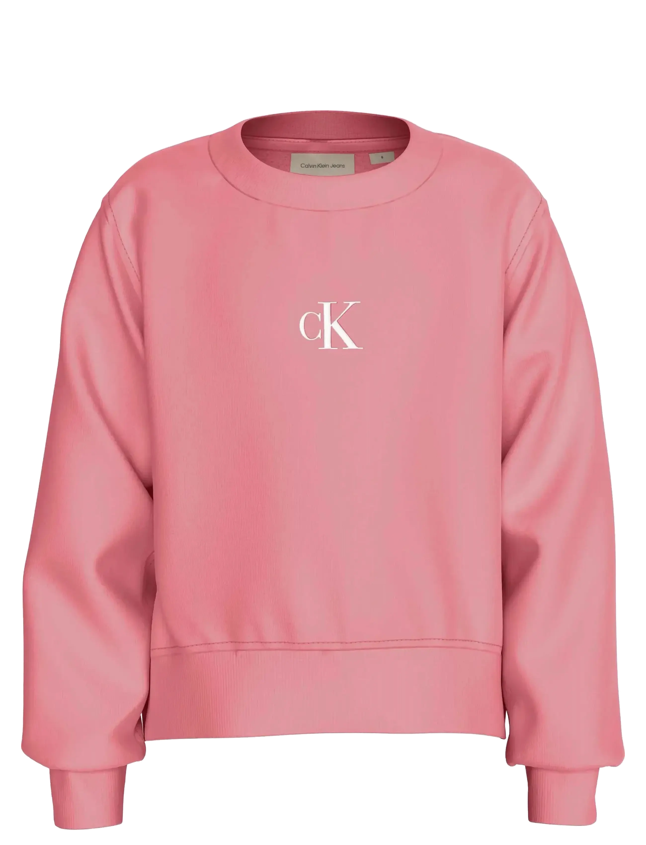 Calvin Klein CK LOGO CN FLEECE SWEATSHIRT - Calvin Klein - BRANDIED APRICOT / pink/rose