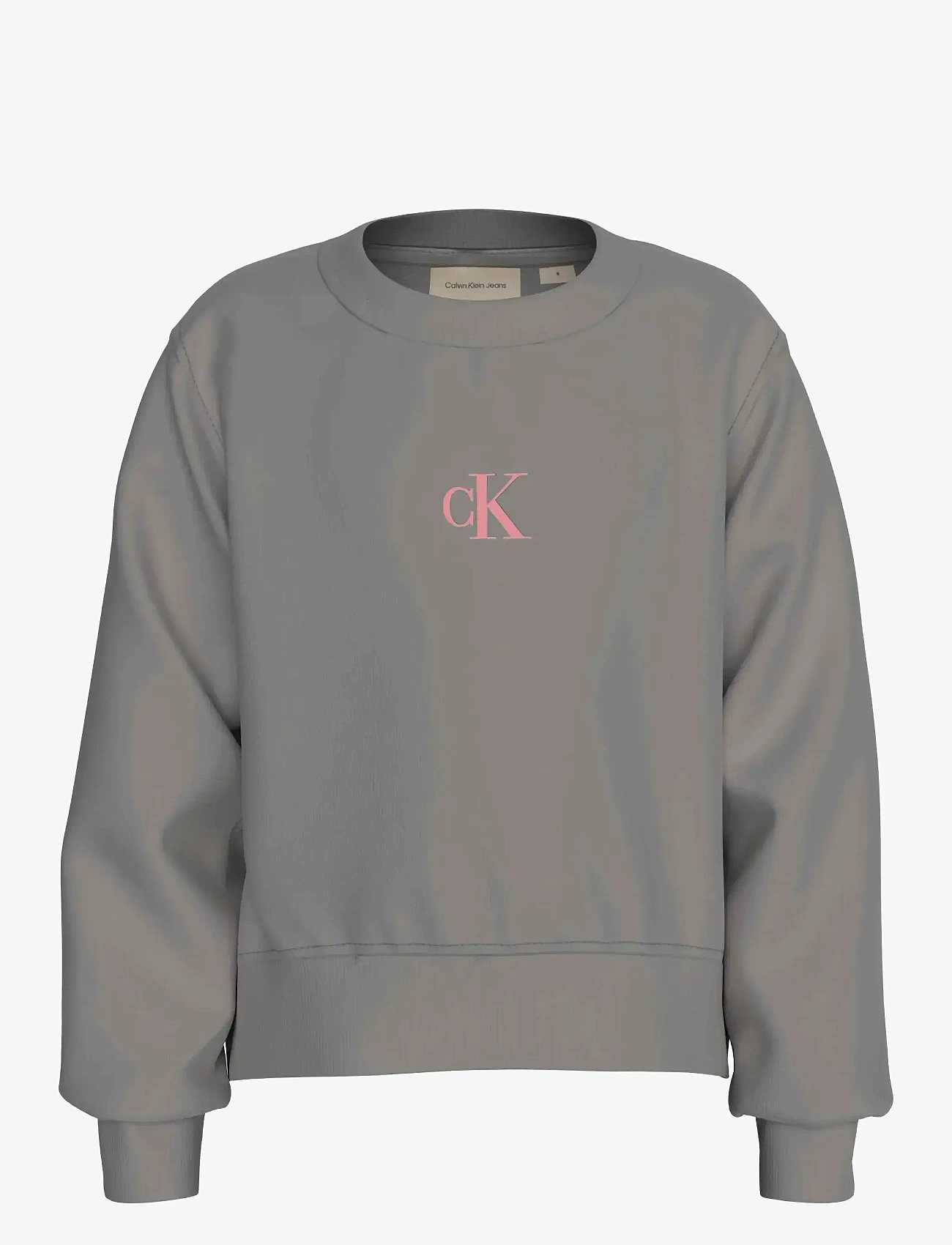 Calvin Klein - CK LOGO CN FLEECE SWEATSHIRT - sweatshirts - granite gray - 0